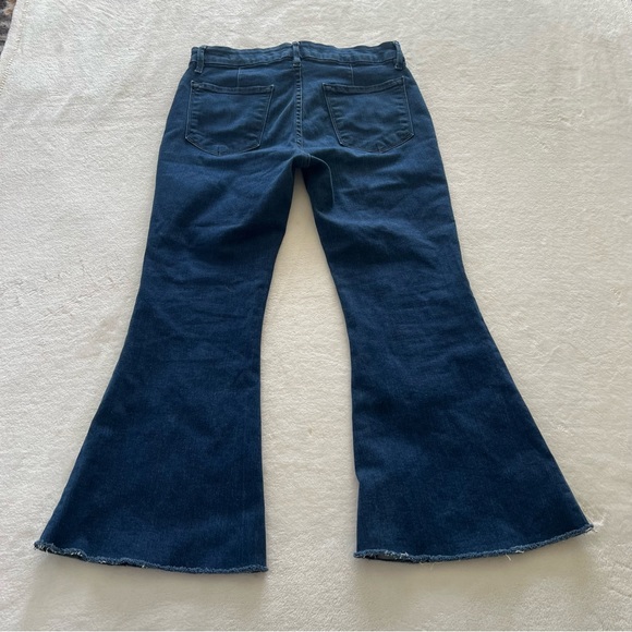 Frame Denim Le Bell Lace Up Flare Jeans Size 27 Hayworth Blue - Picture 4 of 10